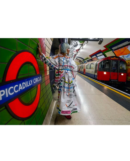 TUBEMAP DUVET DRESS