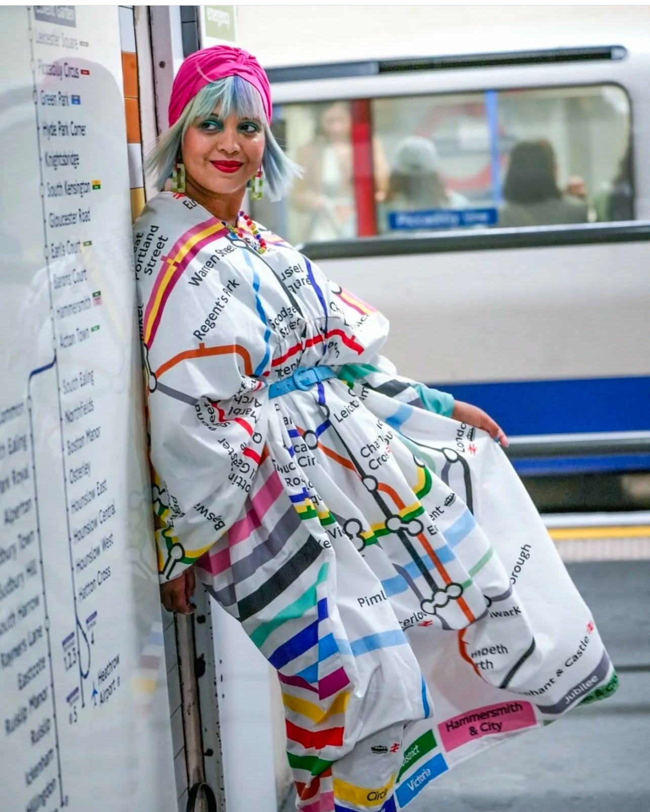 TUBEMAP DUVET DRESS